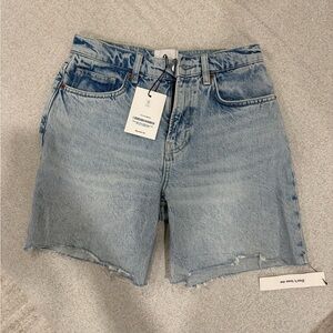 Reformation Raye Mid Rise 6” Jean Shorts Blue - Size 25